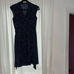 Ann Taylor Black Sequin Sleeveless Midi Dress